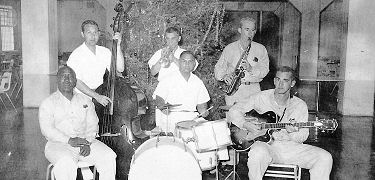 Inmate band performing at Christmas time.